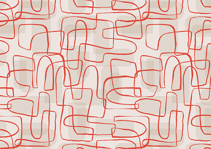 Meander, Orange - Twist&Fit Roller Blind - Image 6